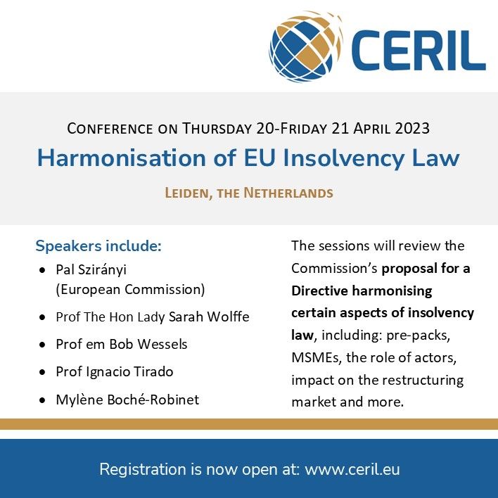 CONFERENCE – CERIL – Harmonisation of EU Insolvency Law